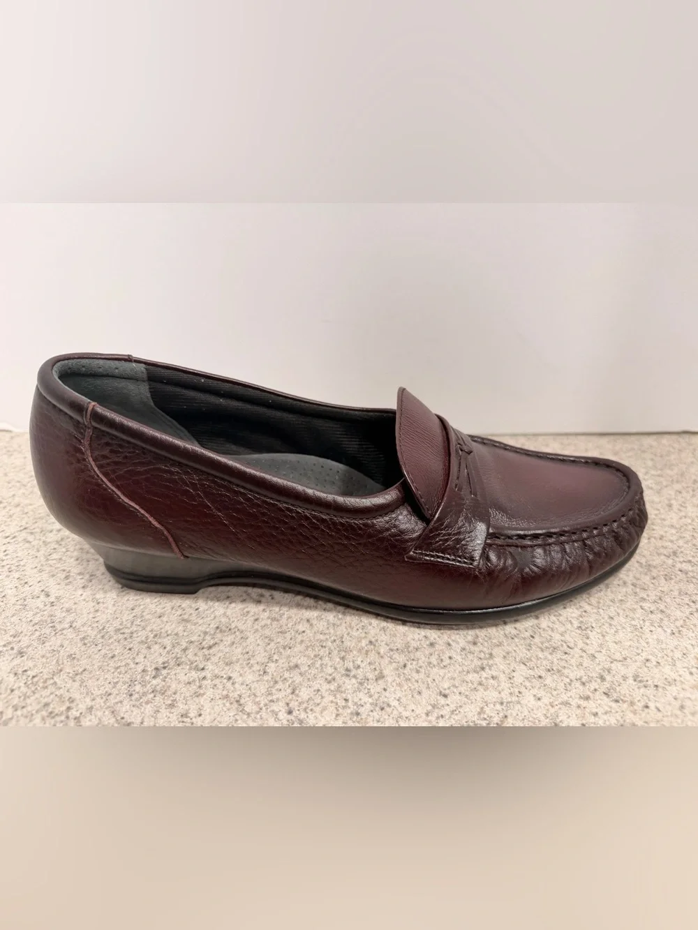 SAS Easier Dress Wedge Loafers Tripad Comfort Shoes - Women's Size 8.5 M - Wine